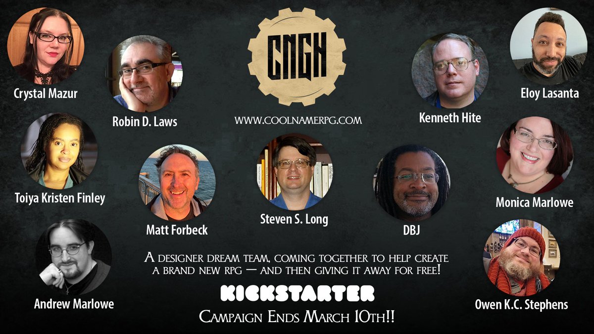 Only 8 hrs left! We're making a new RPG that giving it away to the world! Plus a crack team of consulting designers, including: @StevenSLong @bodyandsoul152 @kennethhite @toiyakfinley @RobinDLaws @Owen_Stephens and more! Join the adventure! #ttrpg #rpg kickstarter.com/projects/mecha…