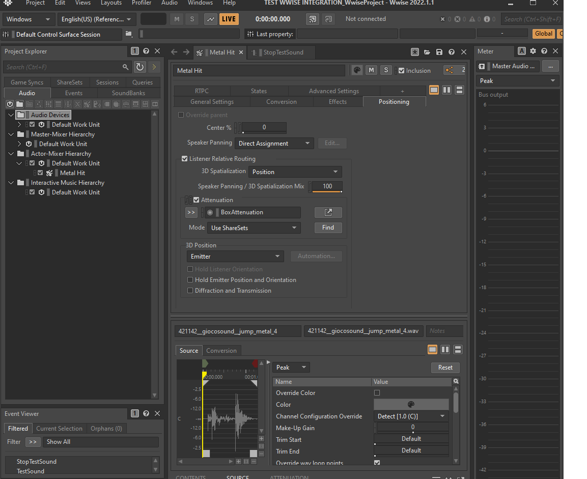 Starting a new project with #wwise #gamedev #GameAudio