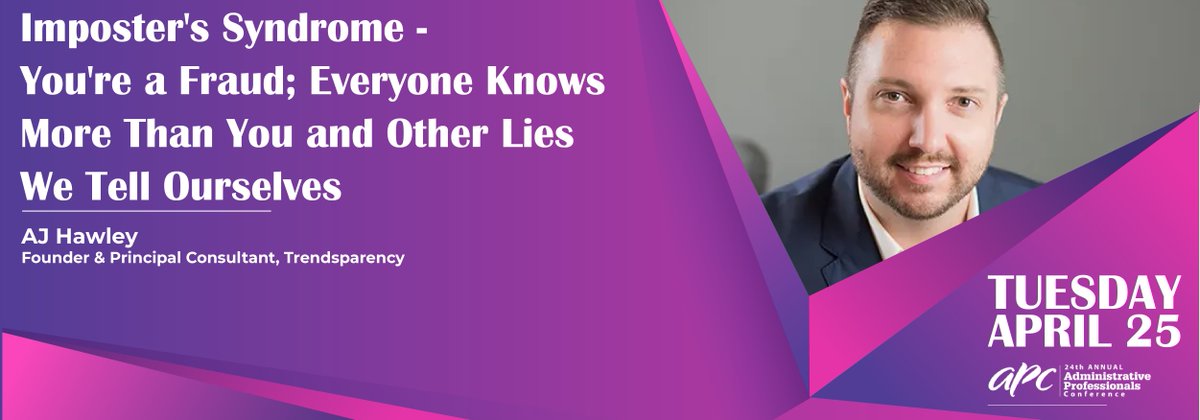 ✍️Add to Calendar✍️ Imposter's Syndrome

🗓️April 23-26, 2023
📍Toronto, ON • The Westin Harbour Castle Hotel
🔗ow.ly/Bt0i50NfzEf

#APCTOR2023 #Conference #Admin #AdminProfessionals
