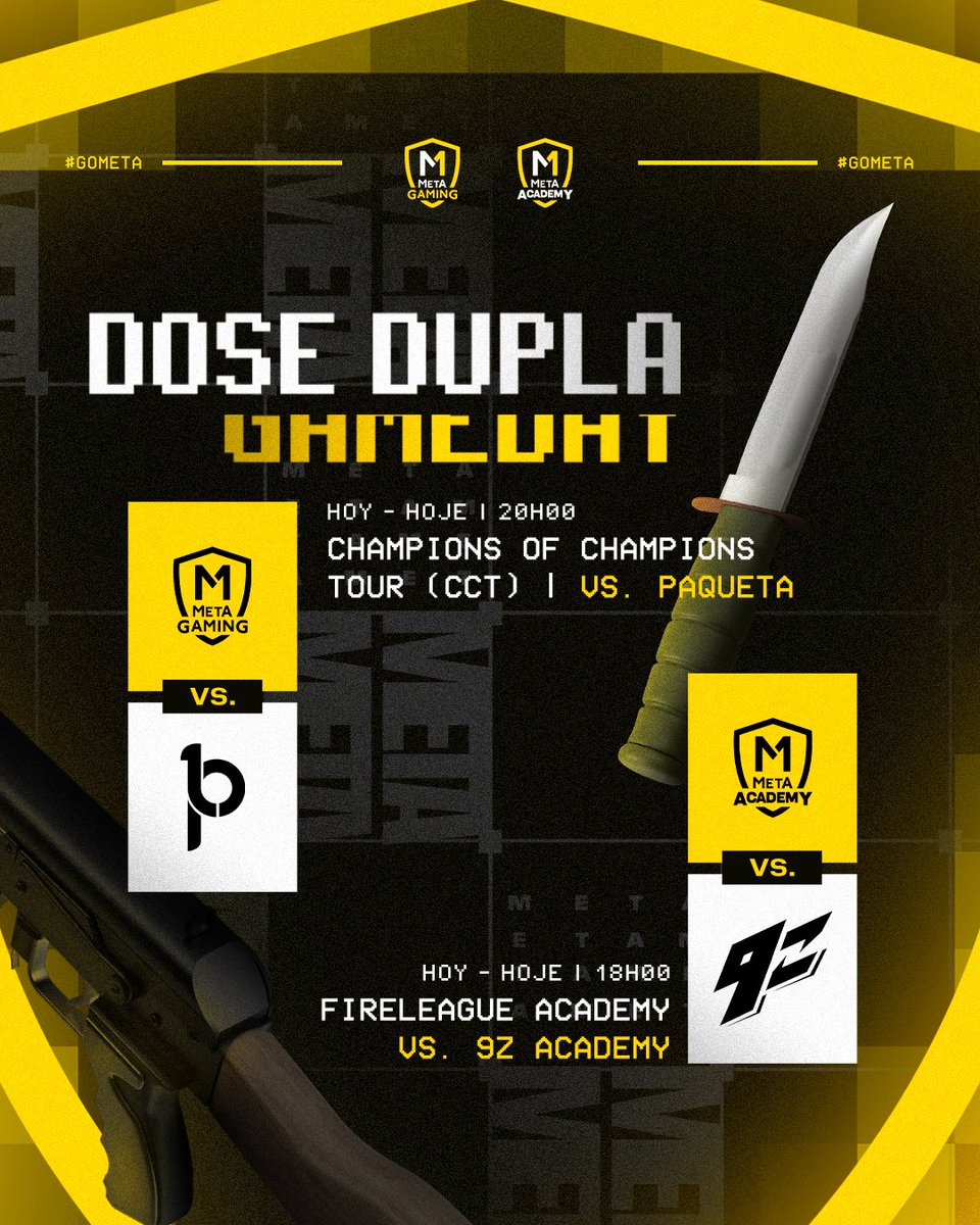 MetaGamingpy's tweet photo. #DOBLEDOSIS | #DOSEDUPLA | #CSGO
🇪🇸 Hoy tendremos a Super META en el server!
🇧🇷 Hoje a Super META entra em campo!
META MAIN 🤝 META ACADEMY
🆚 @9zteam | 18HS 🇵🇾🇧🇷🇨🇱
🆚 @paqueta | 20HS 🇵🇾🇧🇷🇨🇱
#GoMeta〽️ https://t.co/ODVECkBQ0V