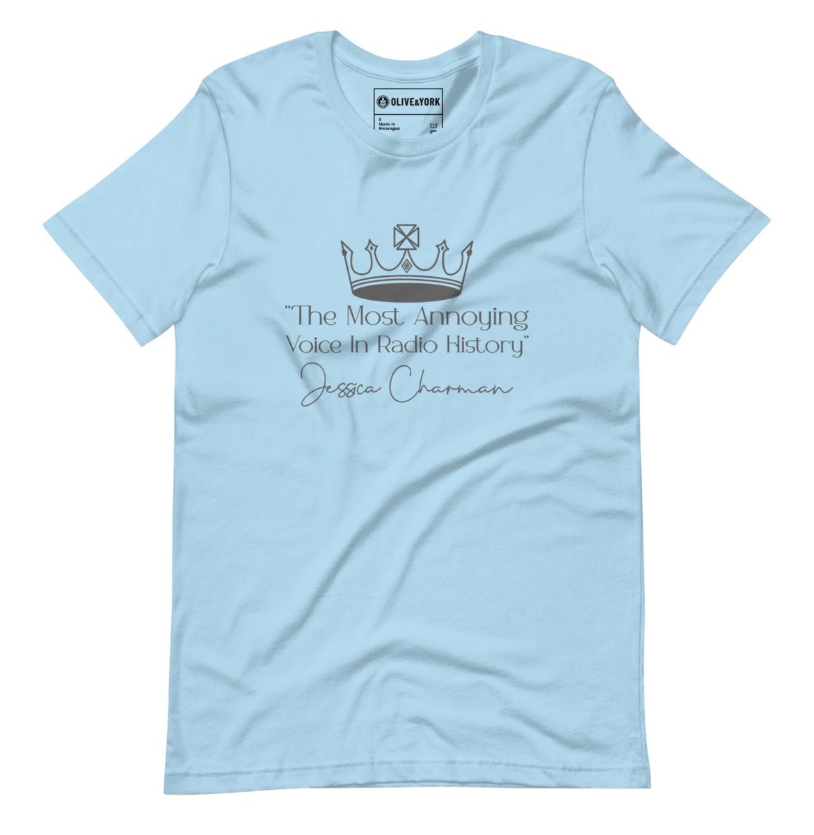 olive_york's tweet photo. She’s been called “The Most Annoying Voice in Radio History”, but O&amp;Y and Charlotte (and everyone besides one tweeter) love her!

Now you can show it: https://t.co/FlHjGxP9Fb

All proceeds go to the Anton Walkes Foundation 💙 https://t.co/OjSlrCzCwA