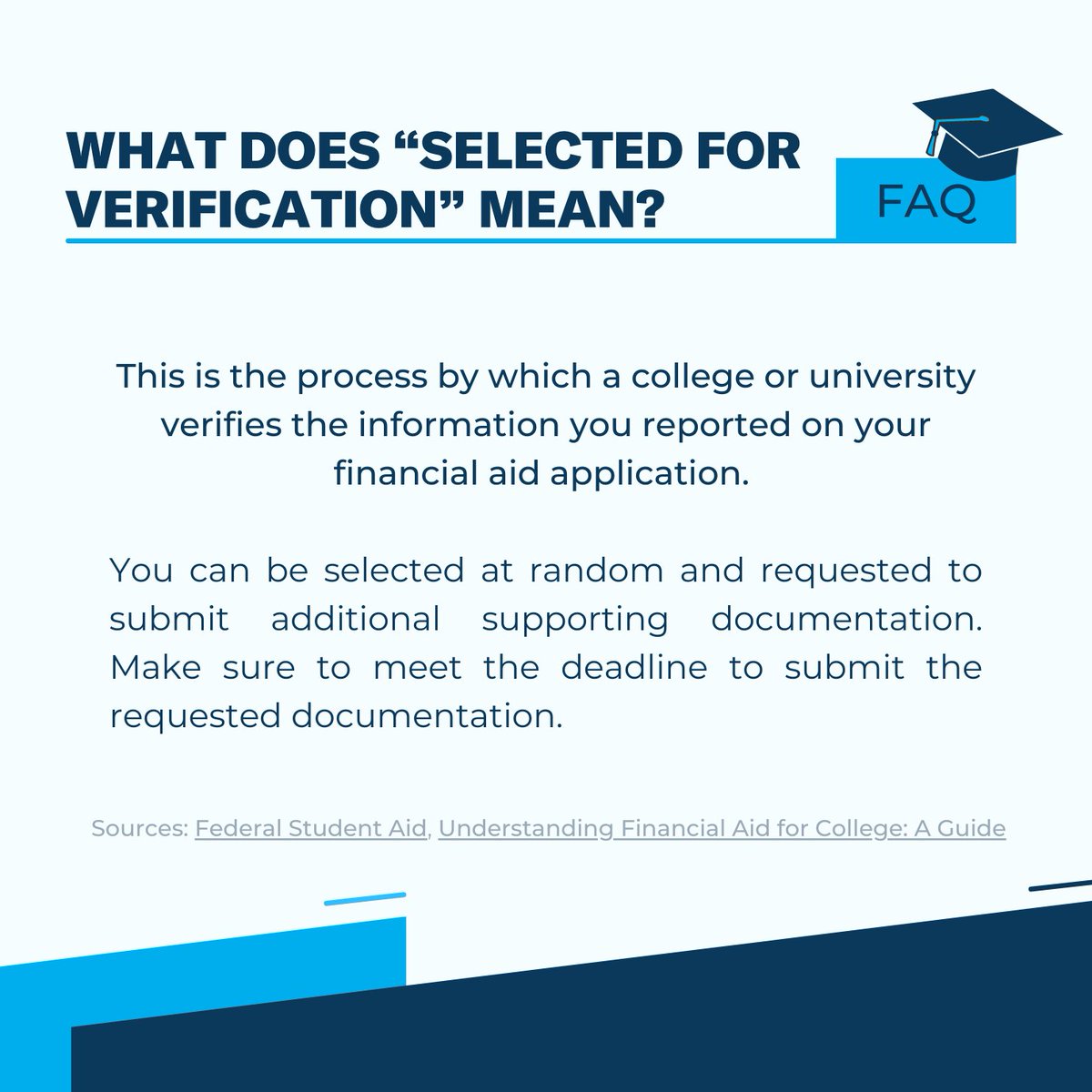 Dallas County Promise (@dallascopromise) on Twitter photo POV: You got selected for verification from the financial aid office... 🤔 now what? #FAQFriday 
Still haven't applied? You can review eligibility for FAFSA and TASFA here: bit.ly/3jlXpCU 🎓💰 POV: You got selected for verification from the financial aid office... 🤔 now what? #FAQFriday 
Still haven't applied? You can review eligibility for FAFSA and TASFA here: bit.ly/3jlXpCU 🎓💰