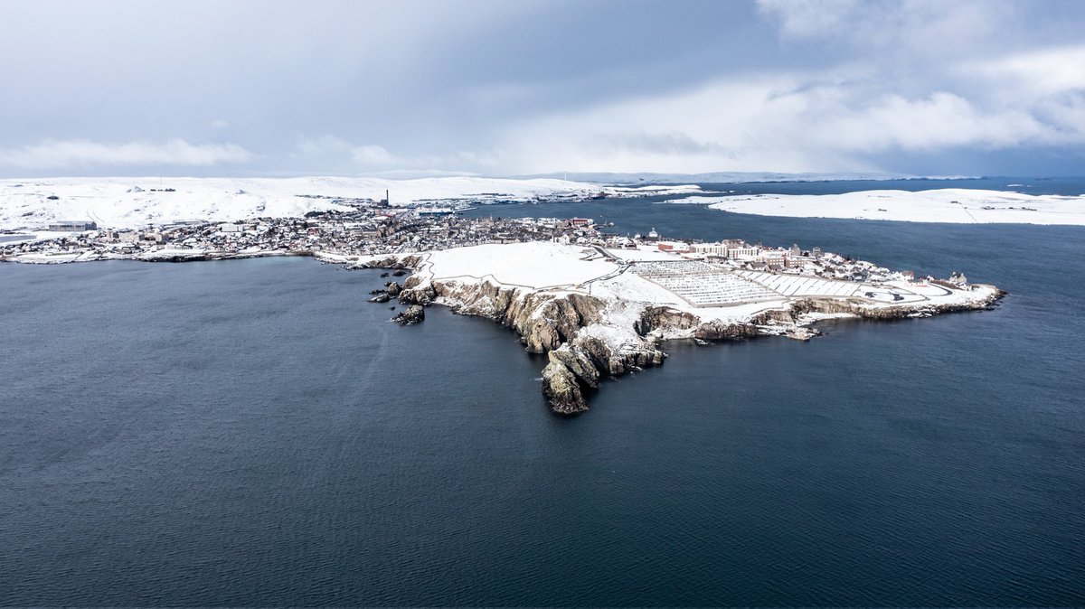 What a difference 5 months makes, the Knab, and Lerwick, #Shetland @PromoteShetland #inspiredbyshetland @StormHour