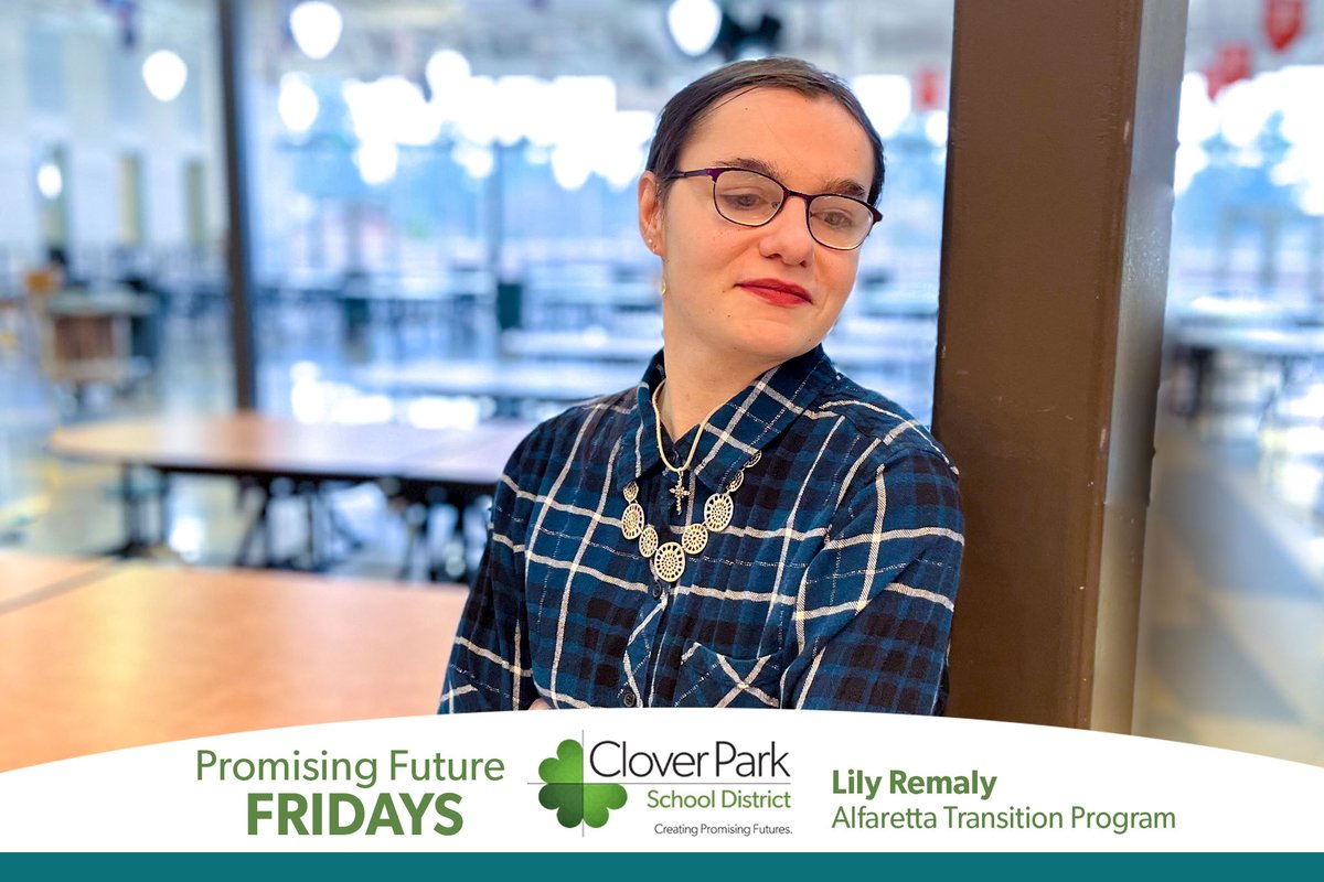 CloverParkSD's tweet photo. Our #PromisingFuturesFriday featured student is Alfaretta Transition Program participant Lily Remaly. πβ Through the program, Lily was hired to work at Grocery Outlet. One day, she would like to study cosmetology and business to open her own salon. #CPSDFutureReady https://t.co/T5Yb61MPwu
