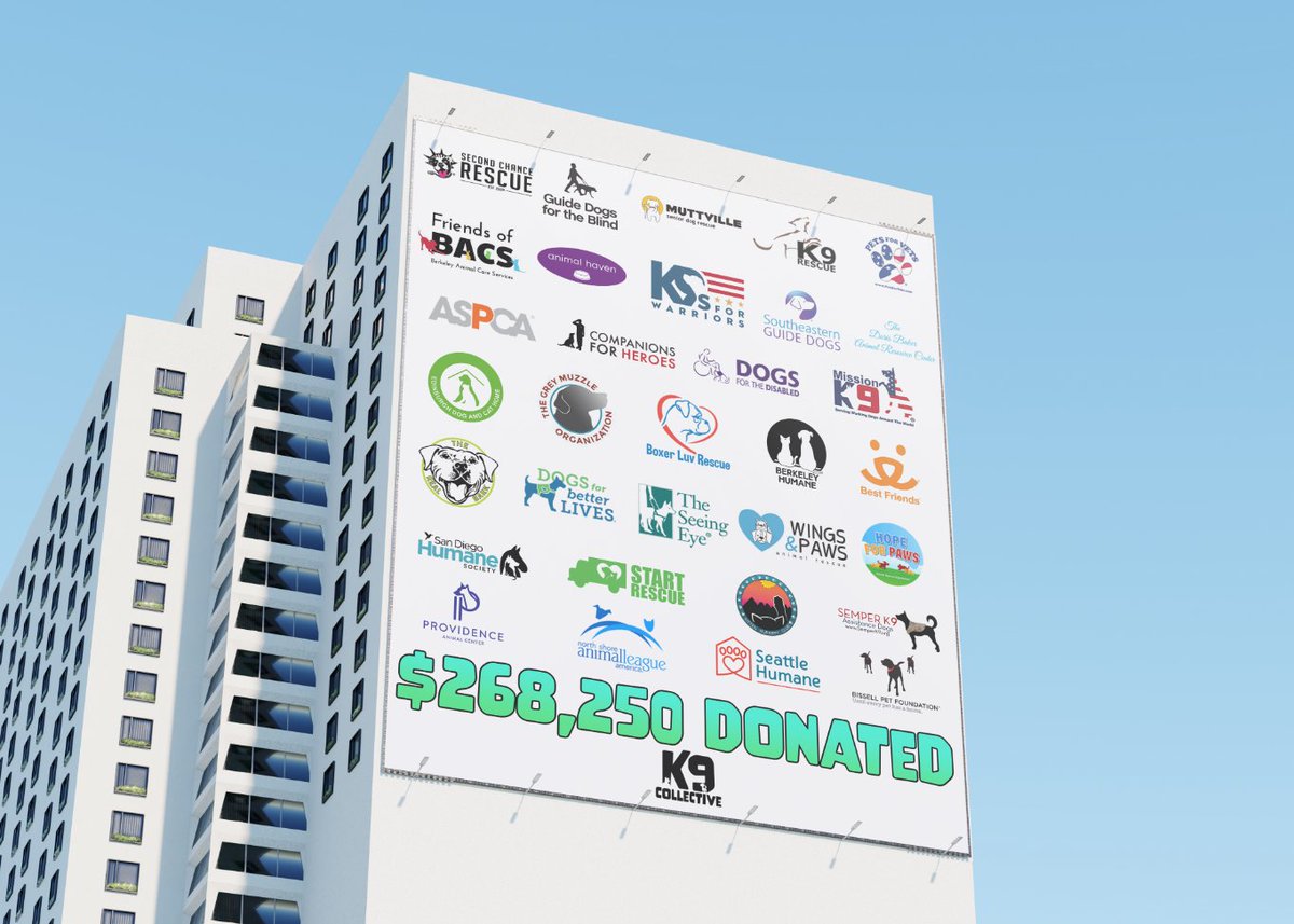 K9CollectiveDAO's tweet photo. The K9C has donated $268,250 to 32 organizations all over the world to help dogs in-need 🐶🌎
We aren't slowing down either so come help us help more dogs in need ⬇️
https://t.co/cqsWLtpXo2 https://t.co/pnQJx78ULx