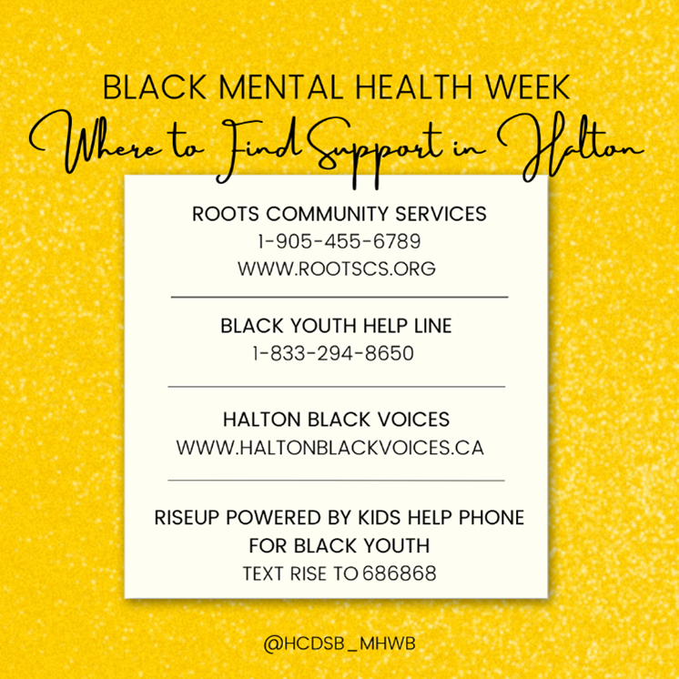 We are so grateful for community partners that support the mental health & wellbeing of Black youth in Halton. #BlackMentalHealthWeek