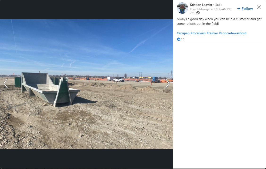 EcoPanInc's tweet photo. Shout out to our Eco-Pan branch in Utah; thank you for sharing this image with us. We love our partnership with McAlvain.

#ecopan #ecofriendly #mcalvain #EcoPanUtah https://t.co/UzaU1tzTKe