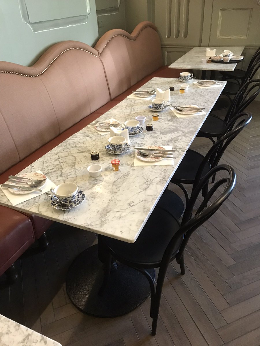 bistrolife's tweet photo. Great to sit at these marble tables I supplied four years ago to #pembroketownhouse four years ago in beautiful #Dublin https://t.co/u59Ho3mnmj