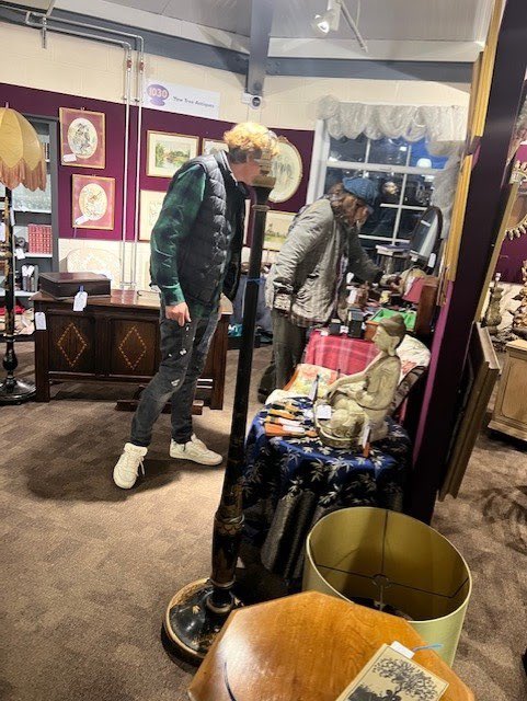 Johnny Depp during his visit to Hemswell Antique Centres.