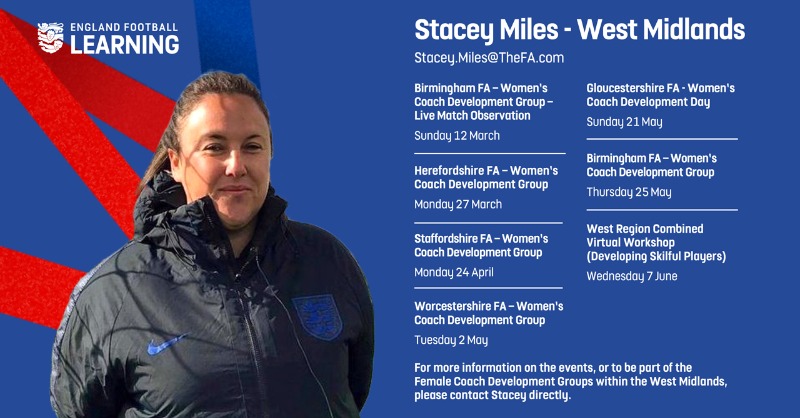 EnglandLearning's tweet photo. WOMEN & GRASSROOTS EVENTS | West Midlands
Find out more about the women in coaching events taking place in the #WestMidlands of England in the coming weeks โฝ ๐ https://t.co/b5vXoZ3FHW