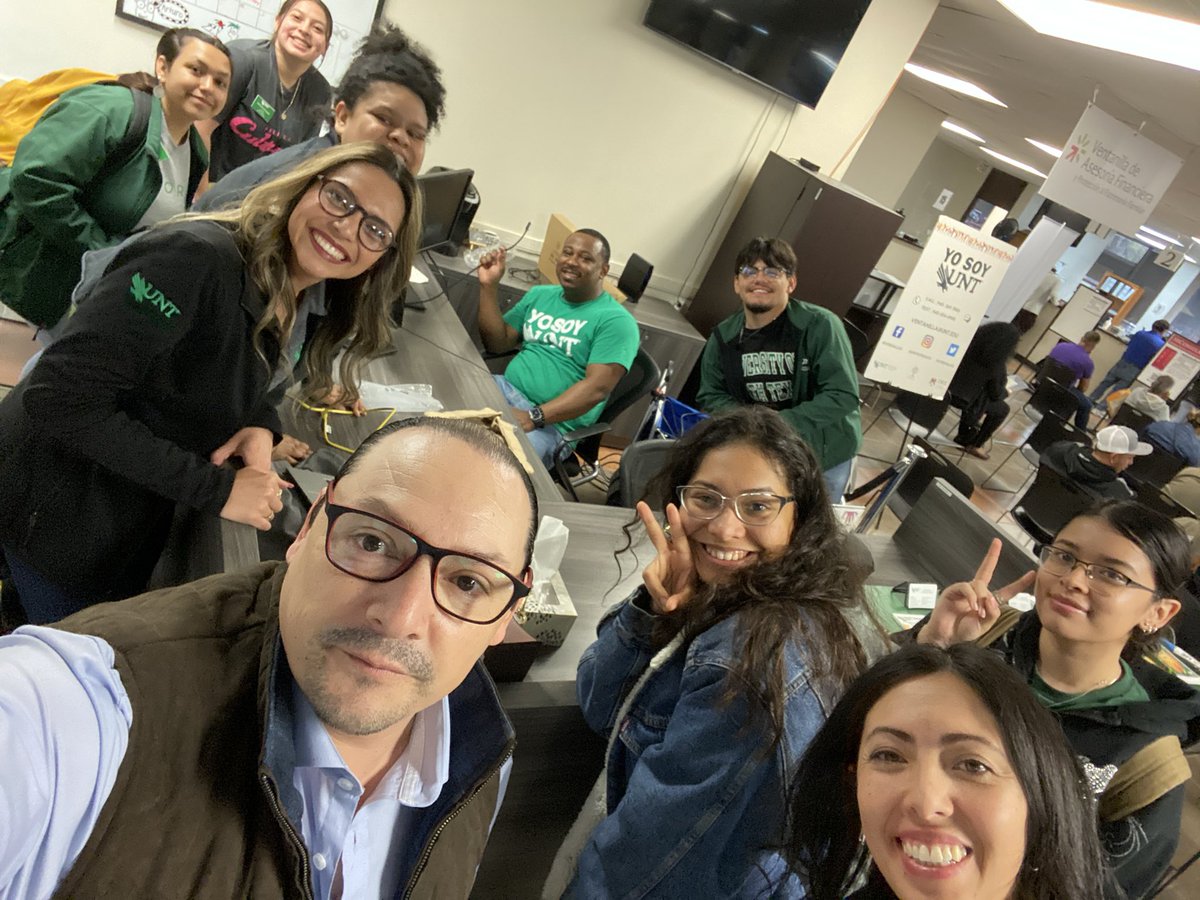 I am grateful for today’s visit of Landon Ellison, Erika Briones and the amazing team <a href="/untoutreach/">UNT Outreach & Recruitment</a>, an essential partner <a href="/ConsulMexDal/">ConsulMexDal</a> <a href="/VoeDallas/">VOE Dallas</a>. Education is the best tool for community empowerment, gender equality, understanding diversity and fighting poverty. #MeanGreen 🦅
