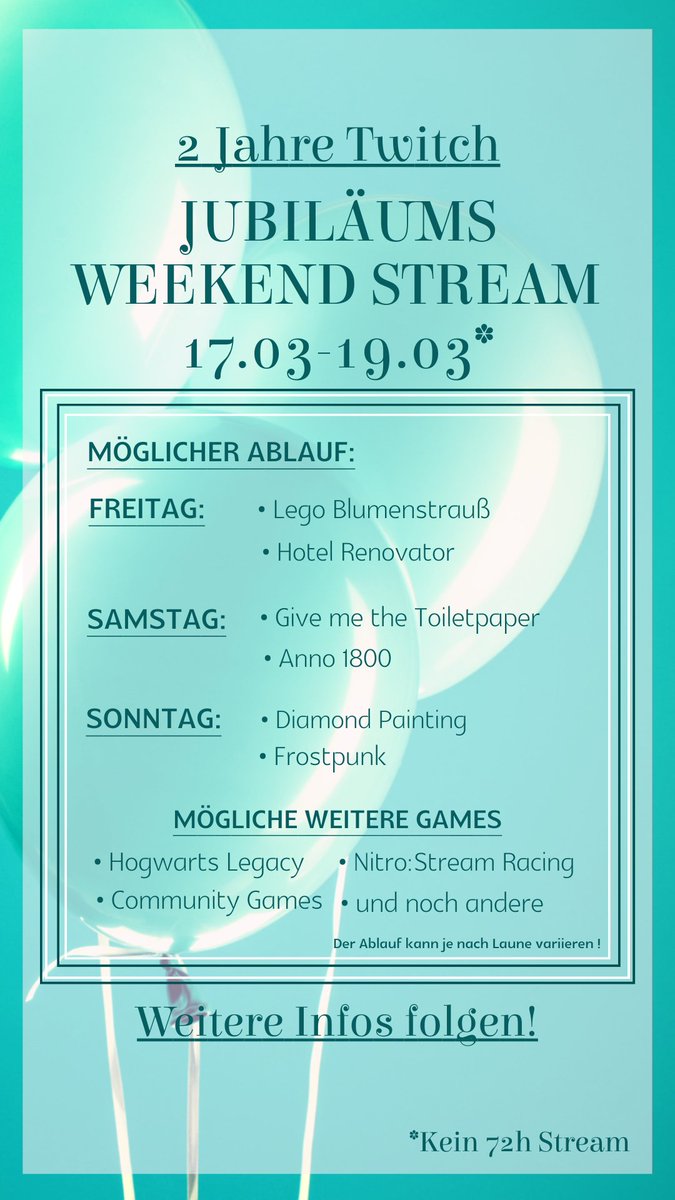 #TwitchDE #twitch #twitchdeutschland #streamergirl #streaming #jubiläum #ContentCreator #SupportSmallStreams