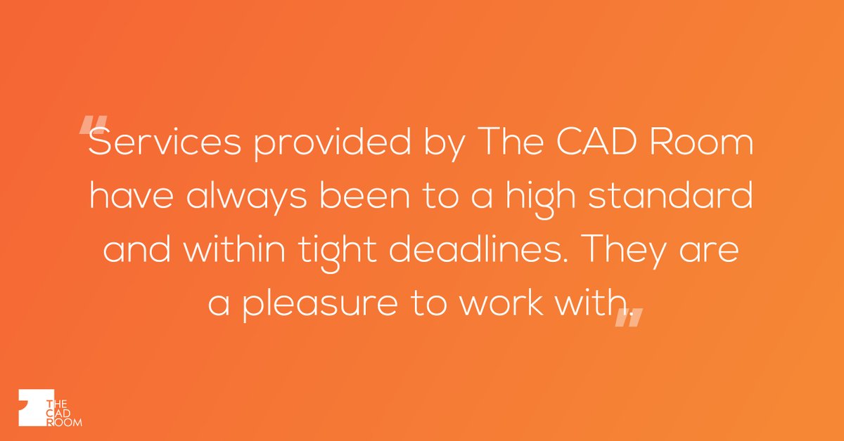 TheCadRoom's tweet photo. We love to hear what our clients say about us:

"Services provided by The CAD Room have always been to a high standard, within deadlines and they are a pleasure to work with."

Get in touch to find out more about we can support your upcoming projects:
https://t.co/soIhFLjveL https://t.co/bUemzxpbfM