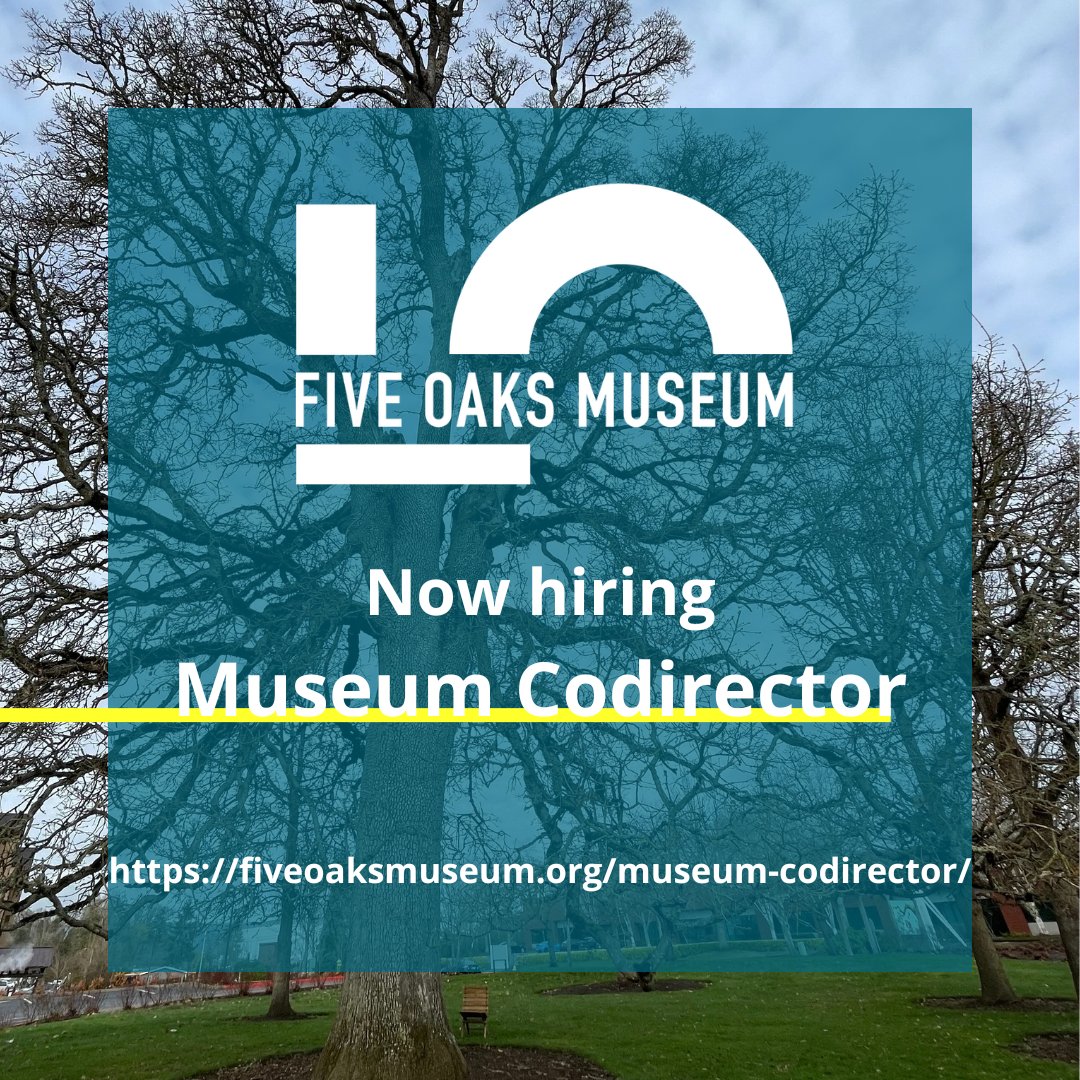 Five Oaks Museum on Twitter "We're hiring! Do you have a dynamic