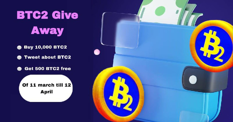 BTC_v2's tweet photo. 🎉🎉🎉#BTC2 #Giveaway STARTED!����🎉🎉

Rules:
1) Buy 10,000 #BTC2 .
2) Tweet about #BTC2 
🚀3) Get 500 #BTC2 for free !

🎉🚀!Dont miss this chance!🚀🎉

Link:
https://t.co/buKw9AoV1E

#BSC #BNB #Crypto #Airdrop #NFTCommunity #DeFi 
@cz_binance @TrishaTasha2 @0xPK9 @The_Mirom https://t.co/4AZ73IUodH