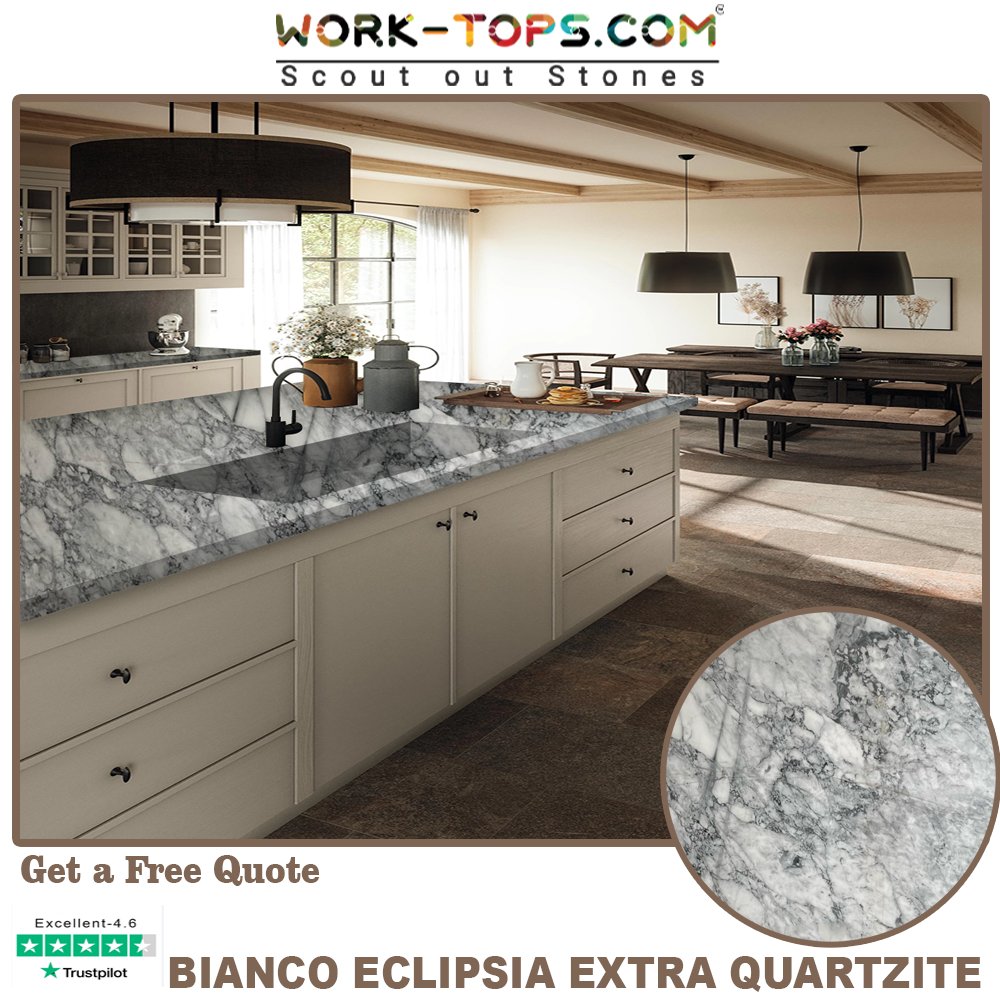 worktopscom's tweet image. Bianco Eclipsia Extra Quartzite features colours like white and grey that form a busily webbed design. 

Contact info@work-tops.com 
work-tops.com/products/bianc… 

#biancoeclipsiaextraquartzite #quartzite #greykitchen #countertops #interiordecor #ukkitchen #worktopscom #flooring