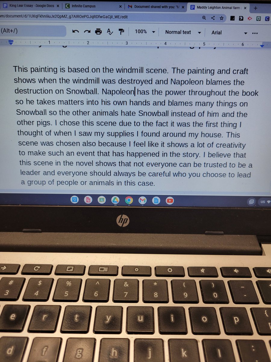 So many strong culminating projects for Animal Farm this week but this one by Madalyn Leighton is one of my favorites.  #btsdtigers #LearningStyles