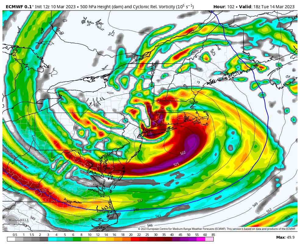 WeatherInSNE's tweet photo. Now that’s a site for sore eyes!  If that tracks a tad further south most of SNE gets dumped on. Tad further north then more interior. Lots of time left with this one. https://t.co/ypSgDAzecP