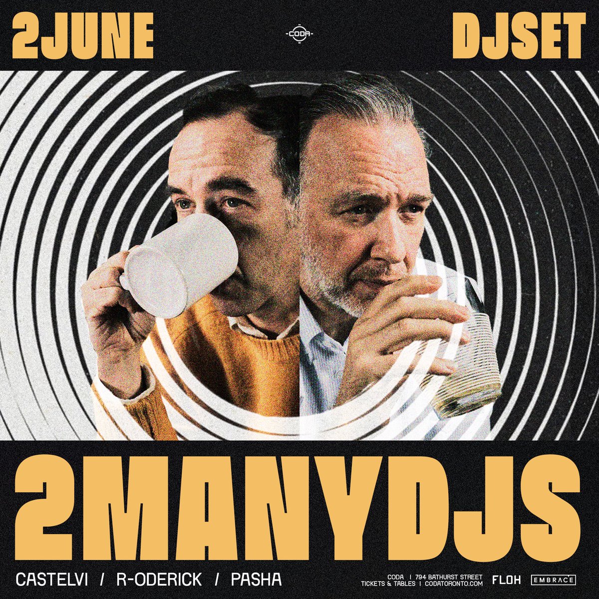 🚨 JUST ANNOUNCED @codatoronto June 2nd (DJ set) 🎟 tickets now on sale: ticketweb.ca/.../2manydjs-c…