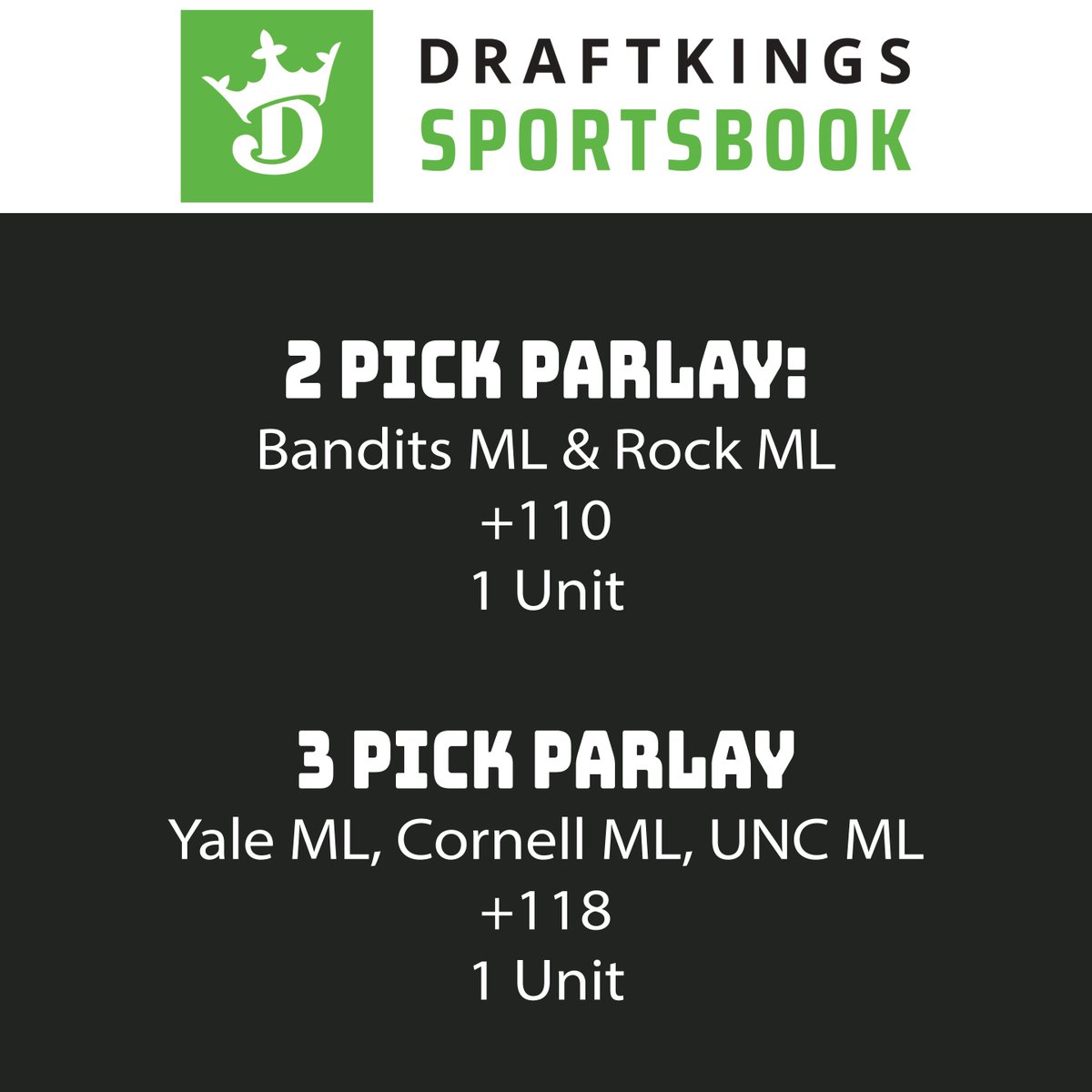 PatSmith_27's tweet photo. This weeks picks are in! Let’s go 2-0

@ECDmike @NotoriousHeaps5 @EastCoastDyes 
#sportsbettingtwitter https://t.co/XA4kOqD7Iu