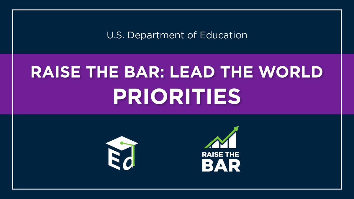 U.S. Department of Education on Twitter "Raising the Bar in education