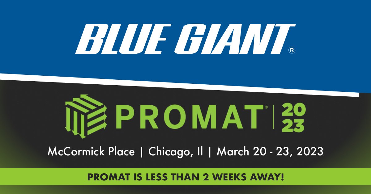 BlueGiantEquip's tweet photo. In less than 2 weeks @BlueGiantCorp will be exhibiting at #ProMat2023! Come see our innovative loading dock solutions in action and speak with our team. Don't miss out on the future of material handling and logistics! #bluegiant #materialhandling #loadingdocksolutions #tradeshow https://t.co/stbcWd1fnC