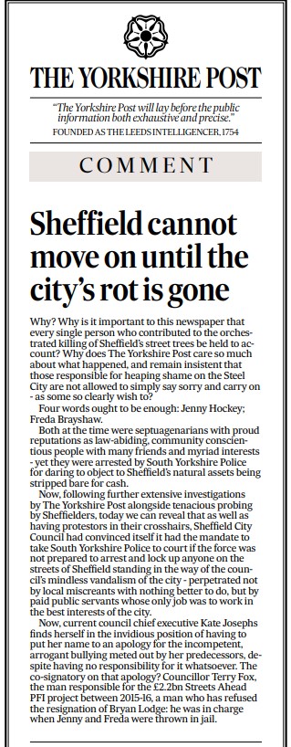 The Yorkshire Post says: tomorrow's leading article