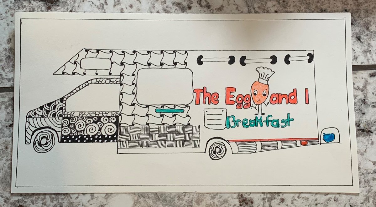 Our wonderful customer Marsha created us this beautiful picture! We could not be more grateful for our amazing customers and how kind everyone has been in our journey. Thank you Marsha! ❤️ #greatcustomers #lovethisjob #goodmorning #foodtruck