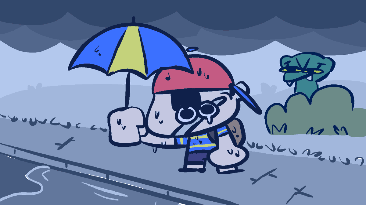Derposaurus_Art's tweet photo. Ness got wet. Poor boi D: https://t.co/lebWLcIVq2