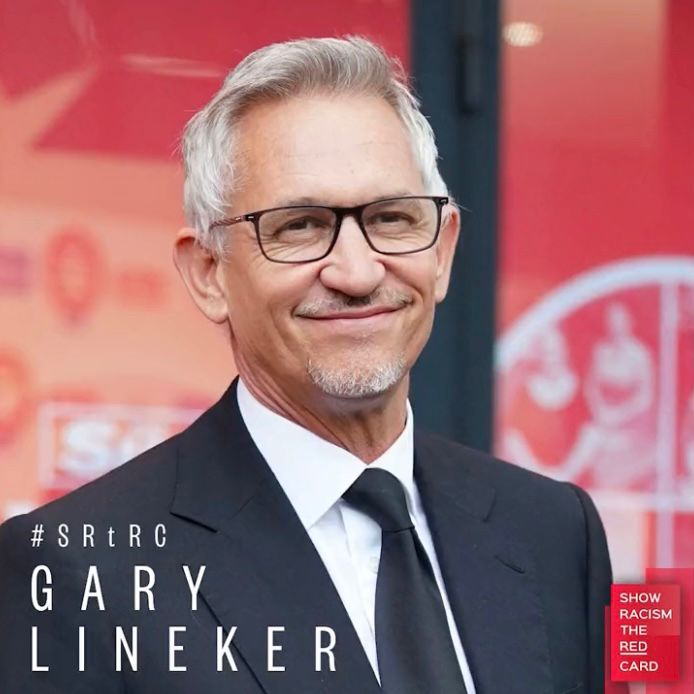 Show Racism the Red Card (@srtrc_england) on Twitter photo #Solidarity with <a href="/GaryLineker/">Gary Lineker</a> <a href="/alanshearer/">Alan Shearer</a> and <a href="/IanWright0/">Ian Wright</a>.
#ShowRacismtheRedCard
<a href="/BBCSport/">BBC Sport</a> reinstate #GaryLineker now!
#GarylinekerSpeaksForMe #Solidarity with <a href="/GaryLineker/">Gary Lineker</a> <a href="/alanshearer/">Alan Shearer</a> and <a href="/IanWright0/">Ian Wright</a>.
#ShowRacismtheRedCard
<a href="/BBCSport/">BBC Sport</a> reinstate #GaryLineker now!
#GarylinekerSpeaksForMe