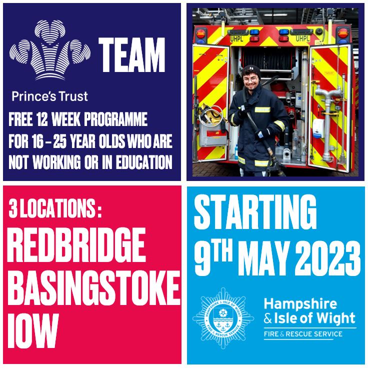 Working with, or know, a young person who isn't doing anything and needs to work on confidence, build up their skills and gain new friends? email princes-trust@hantsfire.gov.uk

#confidence #southampton #basingstoke #Hampshire #IsleofWight #youngpeople #May2023