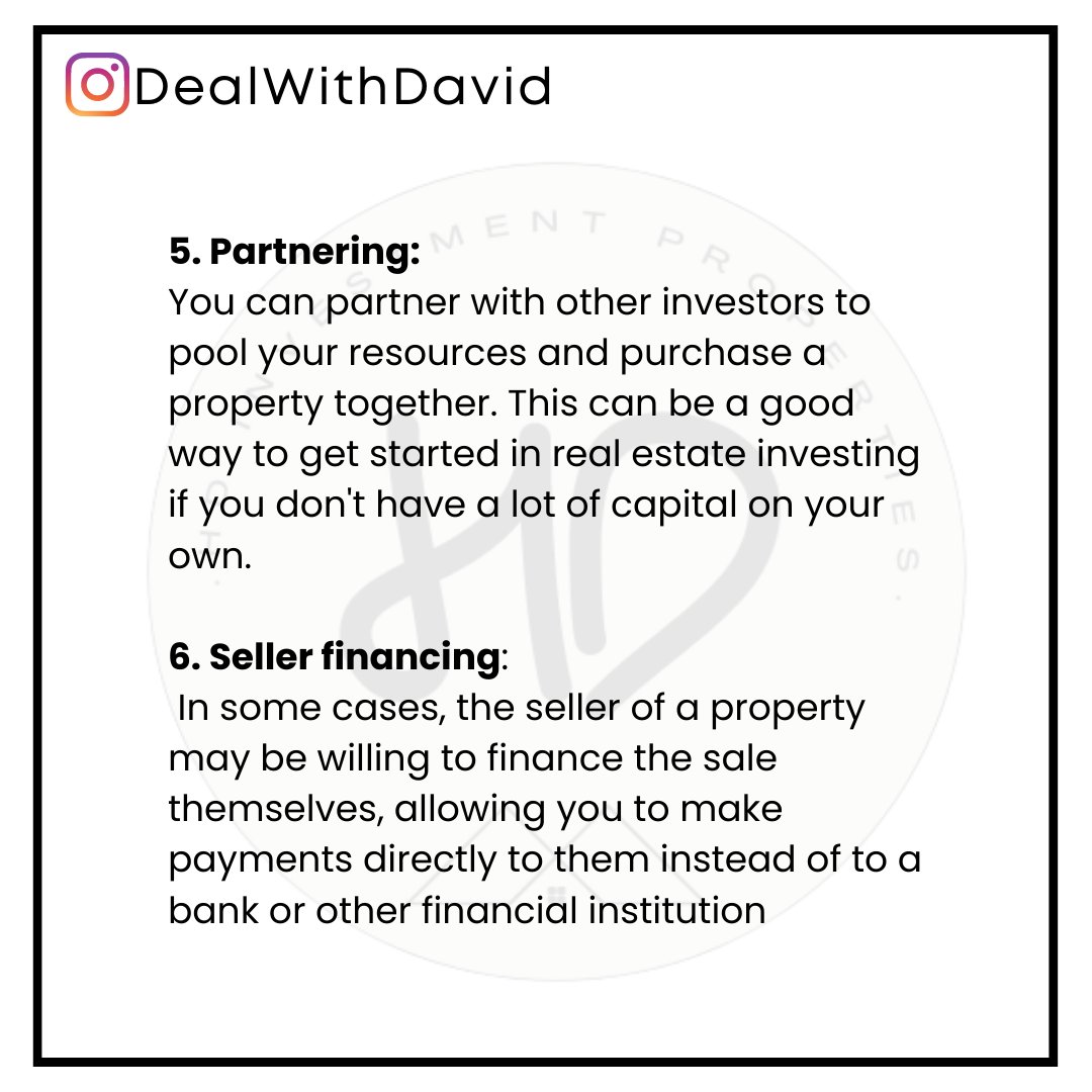 How do you finance your real estate investments?

#REinvestor
#RealEstateWealthBuilder
#PropertyInvestor
#REImindset
#CashFlowInvestor
#RealEstateTycoon
#PropertyPortfolio
#RealEstateHustle
#InvestorLife
#RealEstateEmpire
#hdinvestment 
#dealwithdavid