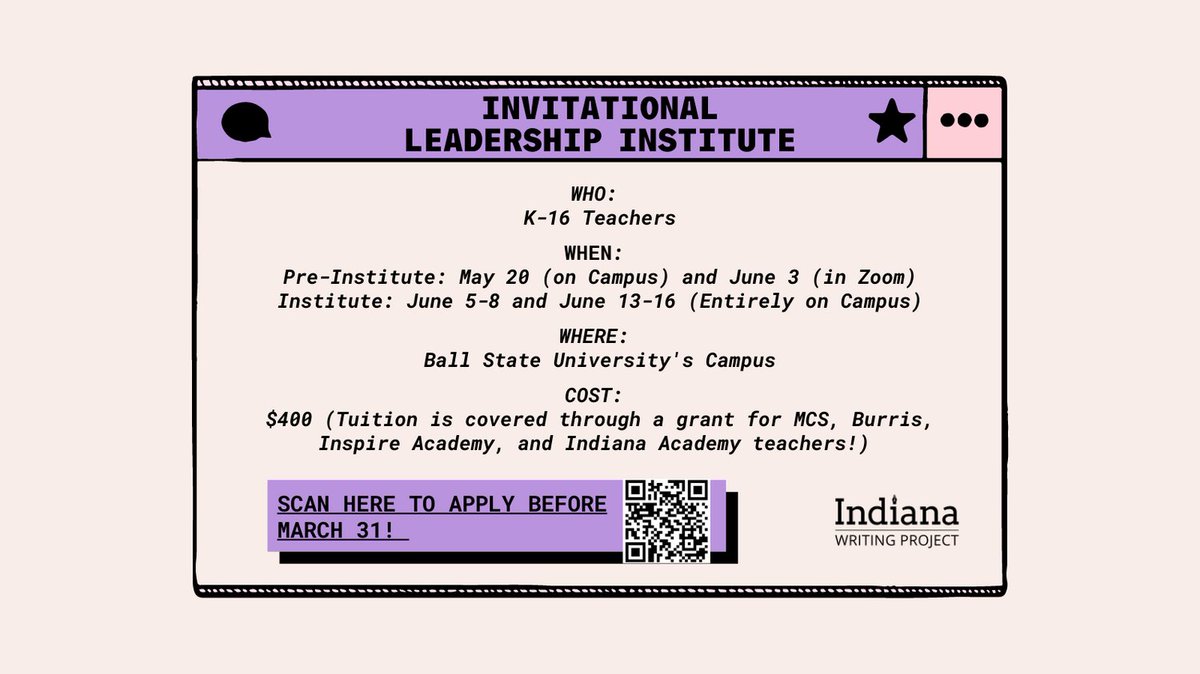 Sign up for our Invitational Leadership Institute!