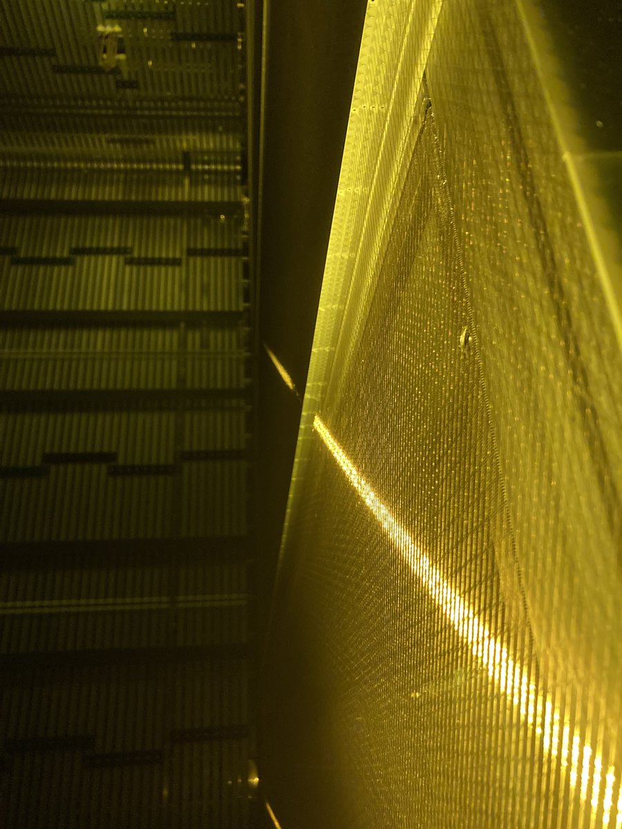 LateMattia's tweet photo. Exciting days at @CERN #NeutrinoPlatform! @LosAlamosNatLab,@lip_pt teams just completed the second installation test of the @DUNEScience laser calibration system in #protoDUNE. We used green alignment light to simulate the powerful ionization laser. Can't wait for #DUNEexperiment https://t.co/vDxnYIqfwp