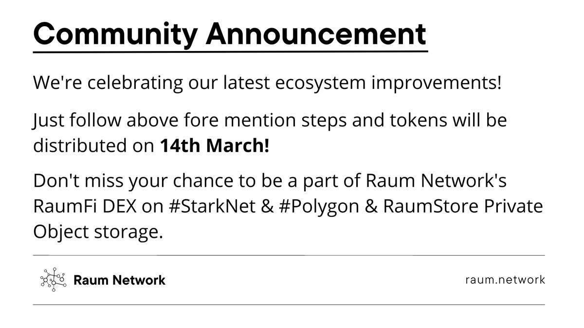 Raum Network | Chrysalis - Live on Testnet! tweet media