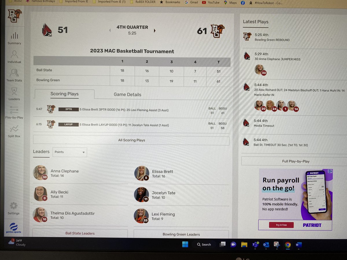 63bigcal's tweet photo. Happiness is…. Following along at work via the @MACSports #GetSomeMACtion link for @BGSUwbb Falcon Hoops! #FinishThem #LeaveTheBubblegumAtHome #AyZiggy outlasts #ChirpChirp any day!!! https://t.co/kaL9UDaV4O