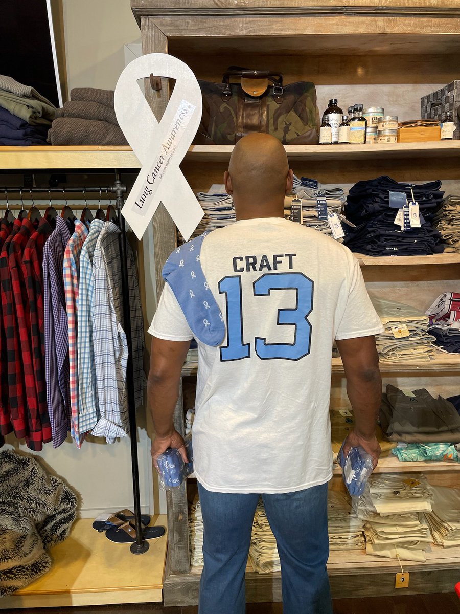 chrisdraft's tweet photo. Looking forward to catching up with @UNCFootball WR @UNC_Lineberger LC survivor @_Ty2trilly next Tuesday. #CarolinaBlueLCSocks #TWRPRibbons #10For10 #changingthefaceoflungcancer #lcsm @CoachMackBrown @KevinDonnalley https://t.co/9zwqdZ6b2w