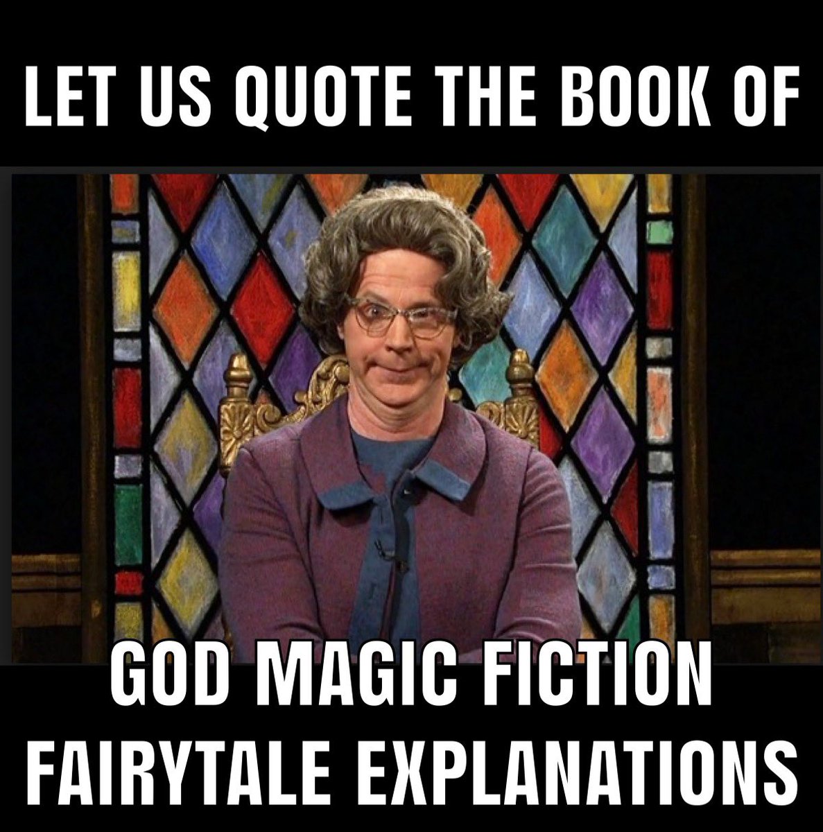 pray2pesci's tweet image. Using God magic fiction fairytale explanations to justify God magic fiction fairytale explanations.

#PRICELESS #CircularReasoning