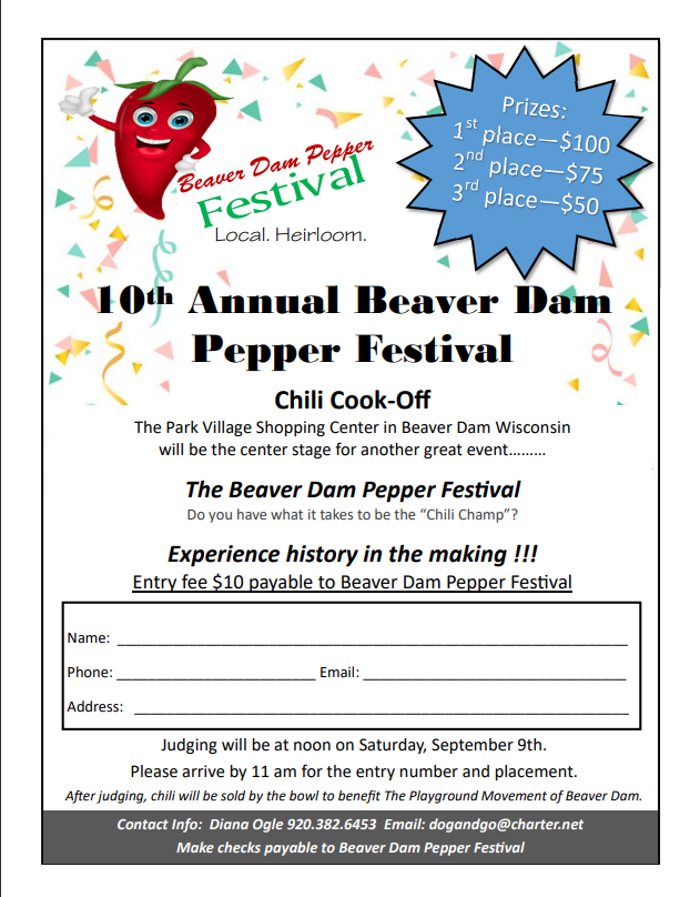Holy Moly $100 1st prize!!!  
#bdpepperfest #bigmoney  #chilicookoff