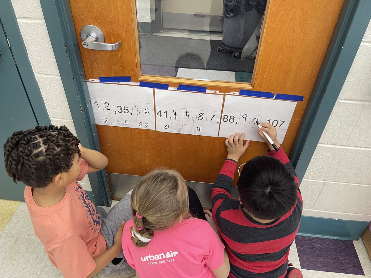 WManorCSD's tweet photo. Ms. Campbell’s class worked on an ‘Open Middle’ task in Math class today. Open Middle tasks have multiple ways to approach and solve the challenging problem. Way to go 1st graders! https://t.co/9Az1zCNxyC