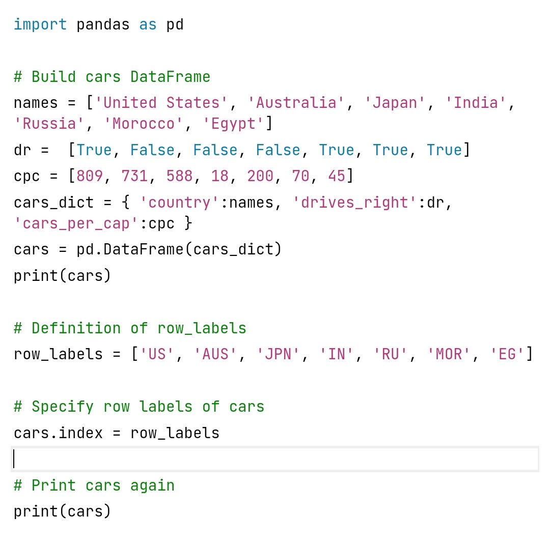Moboluwaduro_Og's tweet image. Day 12
I learnt how to convert dictionaries and csv files into #DataFrames on pandas. Pandas DataFrame are preferable compared to the 2D numpy arrays because arrays contain similar types of objects or elements whereas DataFrame can have objects or multiple or similar data types
