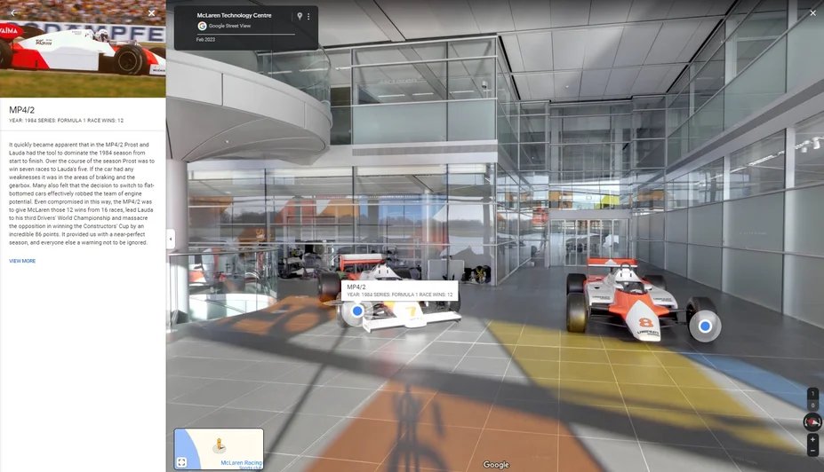 GoogleChile's tweet photo. ¡Vive la experiencia de un piloto de Fórmula 1 con #StreetView! 🏎️

Visita la sede de @mclarenf1 con fotografías en 360°, un recorrido guiado con algunos datos curiosos sobre la colección y la oportunidad de ponerte al volante de autos emblemáticos. 💯

🔗 https://t.co/p03L92bHKe https://t.co/qTaau7qVkU