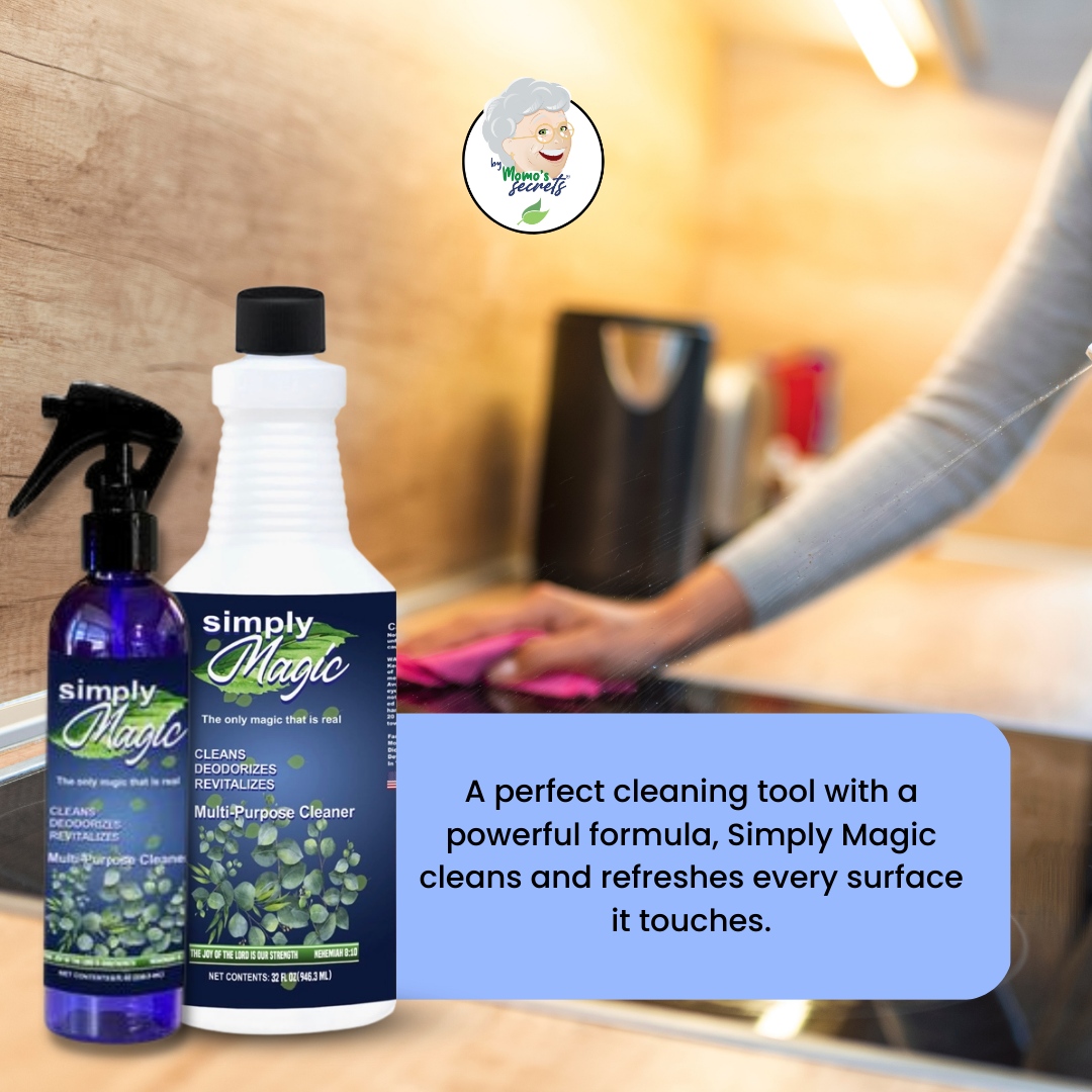 MomosSecrets's tweet photo. Simply Magic is a powerful, all-in-one cleaning tool that cleans and refreshes every surface it touches.✨
It's perfect for cleaning up after pets, small children, or even just yourself!
Link in our bio 🔗
#momossecret #simplymagic https://t.co/VeWvpzBSFF