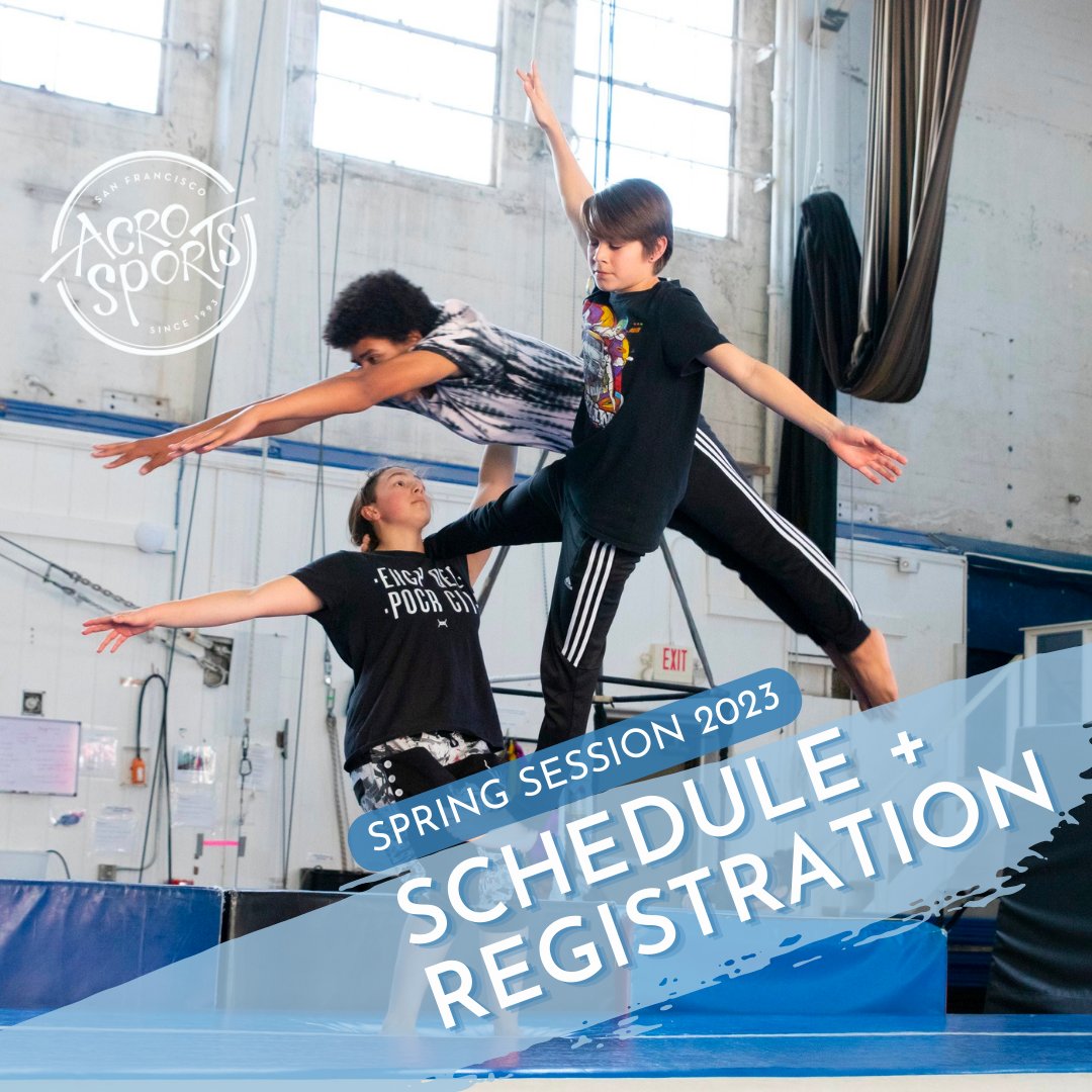 Spring is in the air, and so is our excitement for our upcoming classes! Visit our website to download the #AcroSports #Spring Session 2023 schedule, get more information about the registration dates and to access the Acro Parent Portal. - acrosports.org/kids-classes/