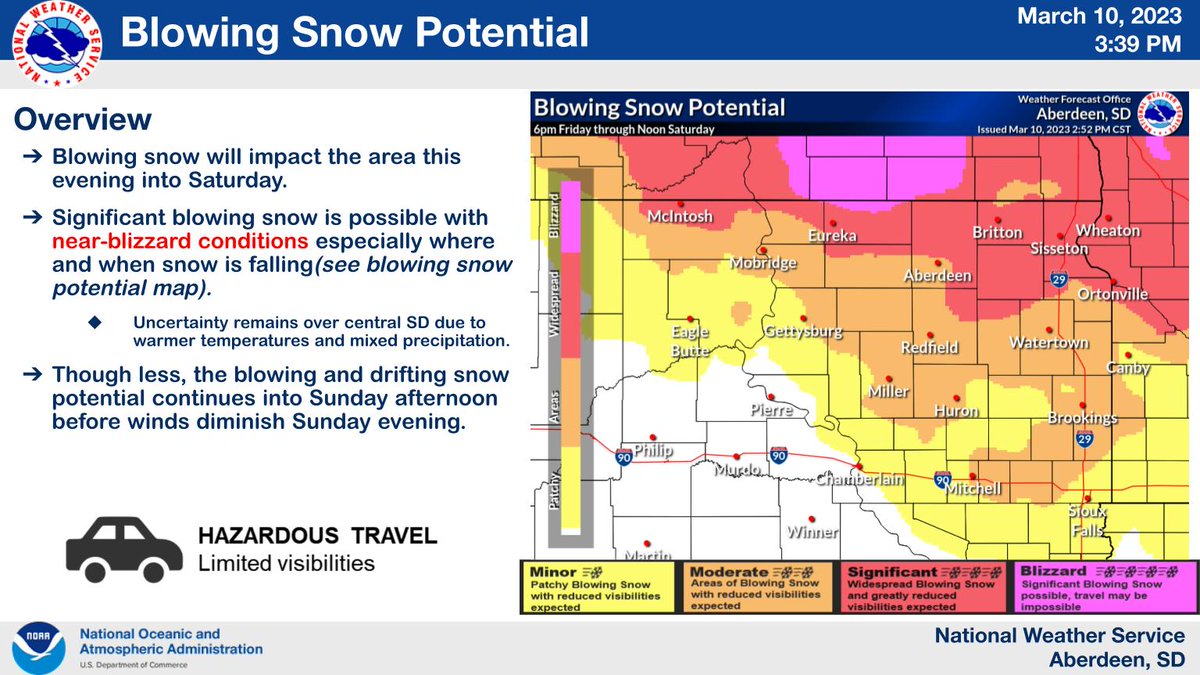 NWS Aberdeen on Twitter "Hazardous winter weather conditions due to