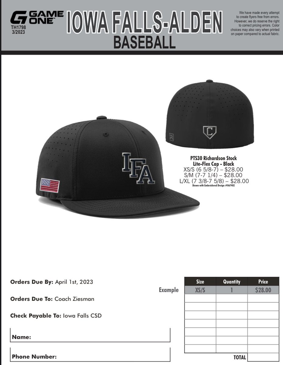 That time of year to order your Cadet Baseball Cap