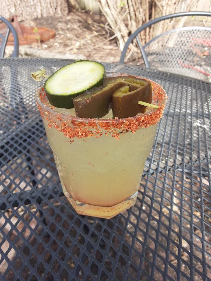 It’s summer somewhere!
Our Pickle Margarita is new to our menu.
Pickles and poblanos in our house made brine. #picklemargarita #pickles #poblanos #indy #neareastsideindy