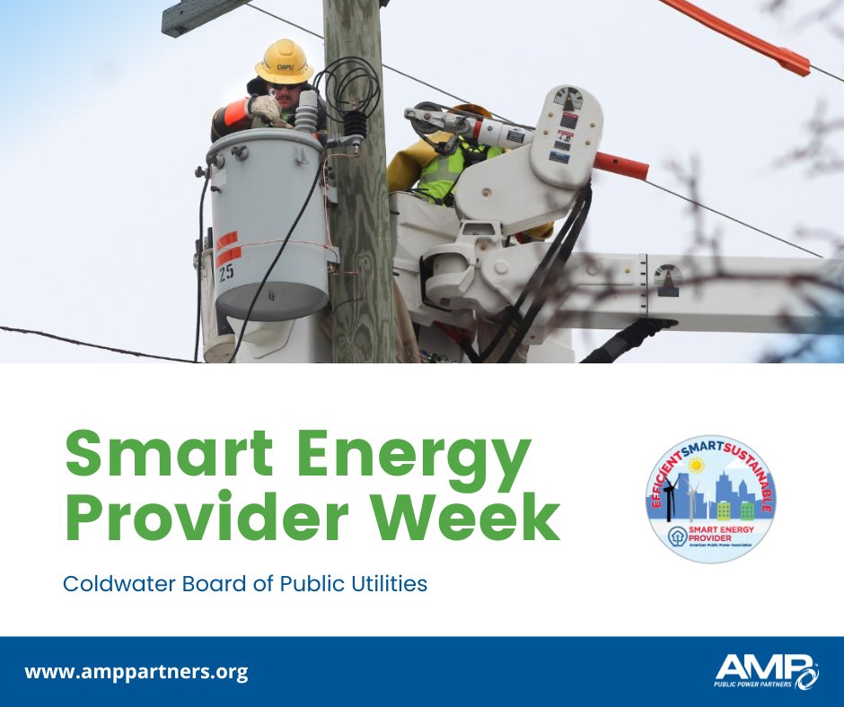 amppublicpower's tweet photo. It’s @publicpowerorg’s #SEPWeek. Today, we are highlighting @CityColdwaterMI, which earned the SEP designation in 2020 and again in 2022.
Learn more: https://t.co/o3qJx5SEmY
#WeArePublicPower #PublicPower #CommunityPowered https://t.co/4GRwE3vFVA