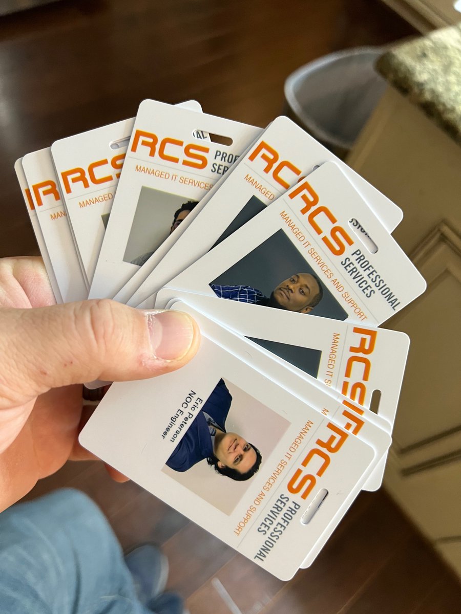 RCSProServices's tweet image. 👀 Check out these cool badges! Tim, our Director Of Technical Operations, made these for everyone in Atlanta to use as access passes to the building. But there&apos;s more to them than just being practical. Each badge has our culture and values on the back. 

#rcspro  #BadgeOfHonor