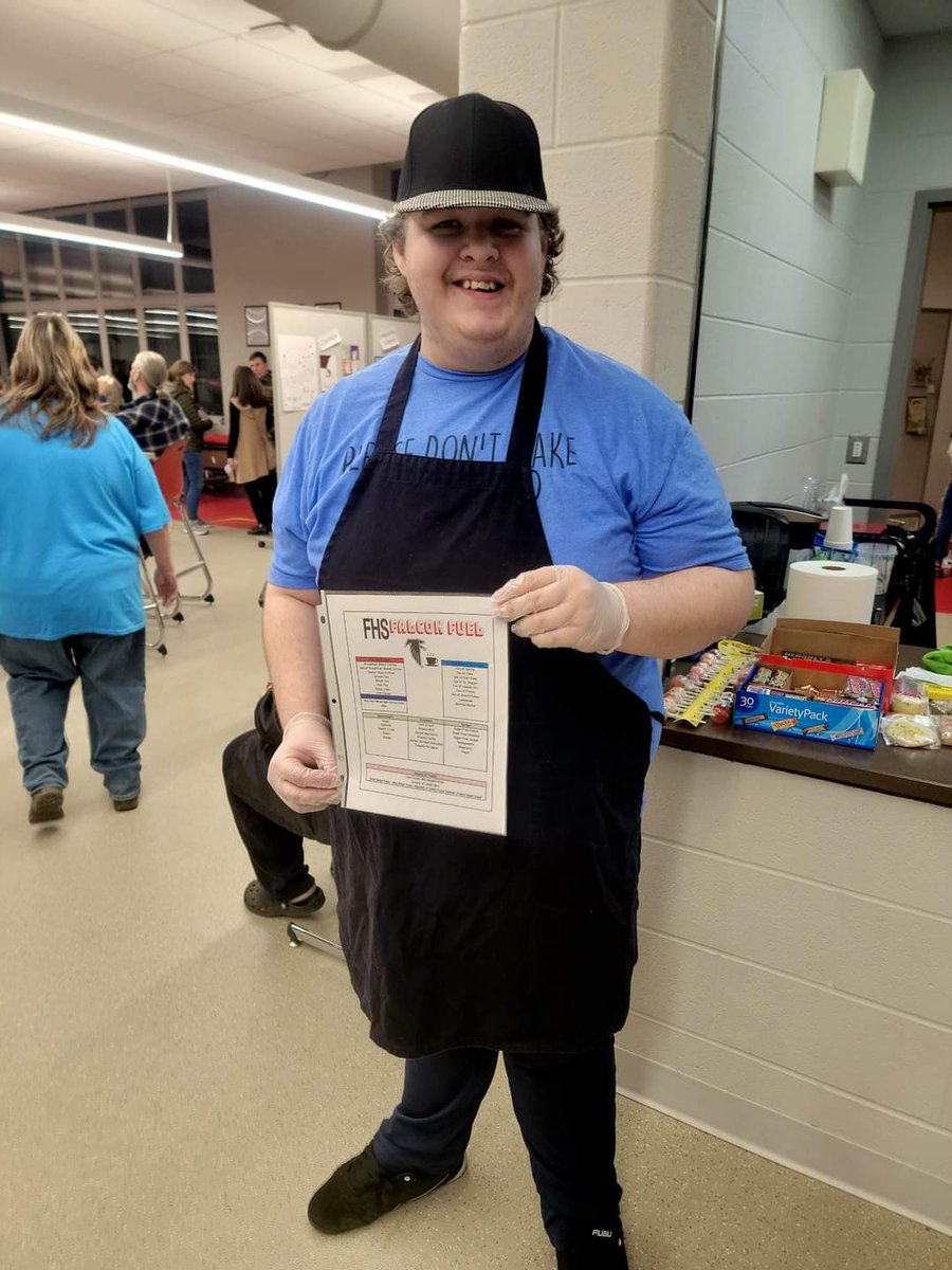SpecialEdFLSD's tweet photo. Our students who work in the Falcon Fuel Cafe have been hard at work. They created all kinds of goodies for our Falcon Showcase and volunteered to work the concession stand.  Then today they donated all the left overs to the Amherst Manor Retirement Village. https://t.co/IRMbakcNHO